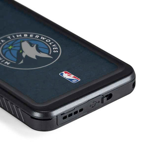NBA Minnesota Timberwolves Distressed Galaxy S24 Waterproof Case